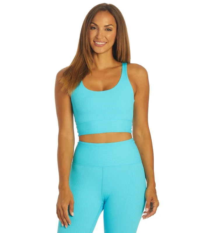 Year of Ours Ribbed Gym Bra Pisces Blue / M