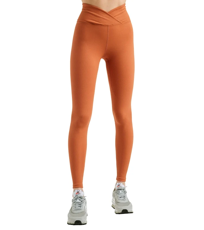 Year of Ours Ribbed Veronica Leggings Terracota / M