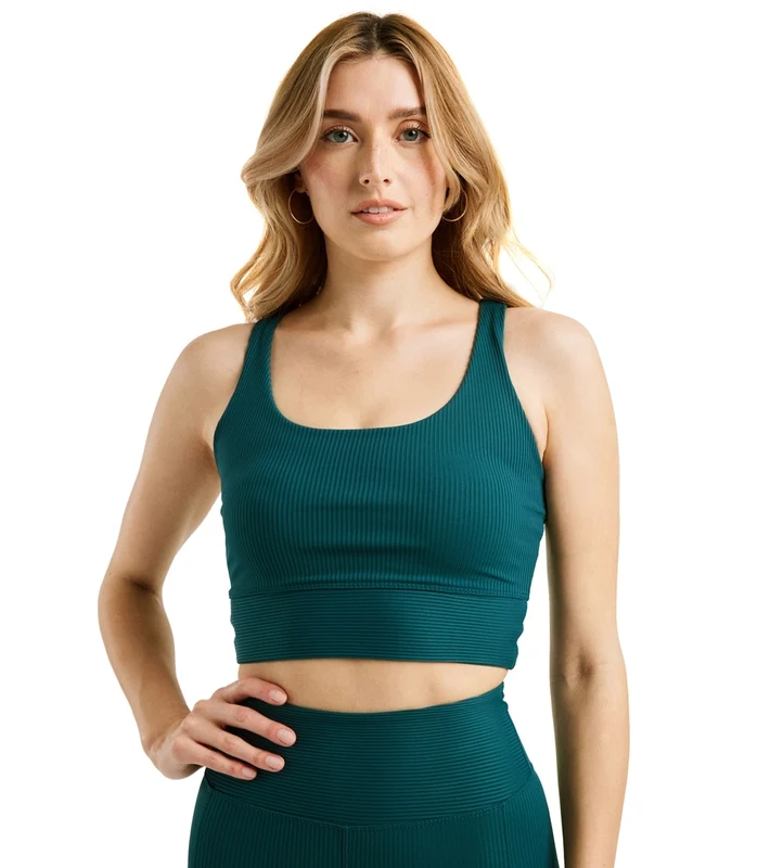 Year of Ours Ribbed Gym Bra Deep Teal / XL
