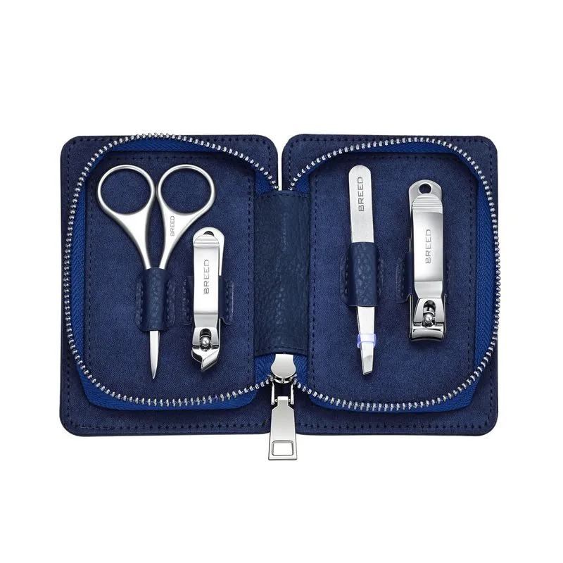 Kit Grooming Turbo 4 Peças Em Aço Cirúrgico Com Estojo