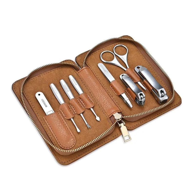 Kit De Cuidados Breed Nitro 8 Peças Em Aço Cirúrgico Com Estojo