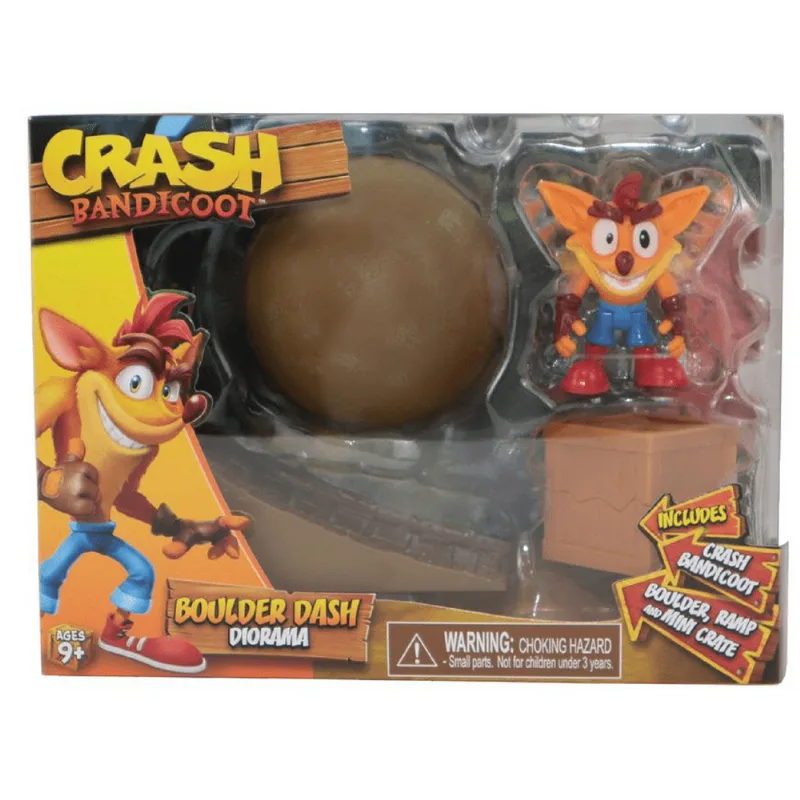 Diorama Crash Bandicoot - Set Boulder Dash Crash