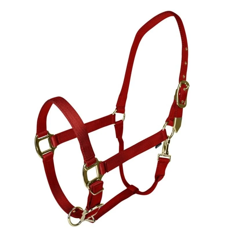 Gatsby Gold Adjustable Nylon Halter Red / Cob