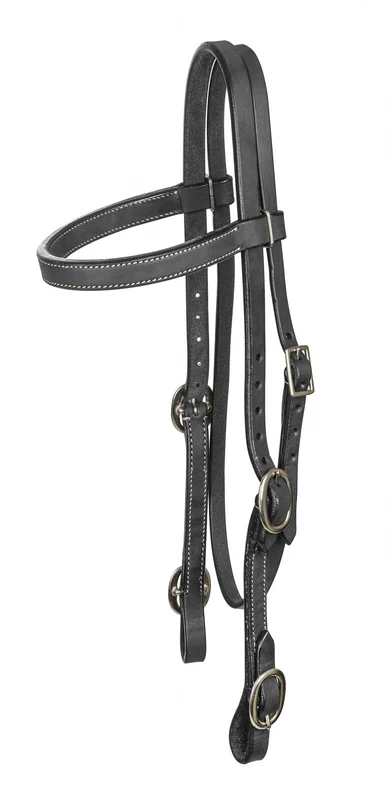 Tabelo Browband Headstall Buckle Ends Black / Horse