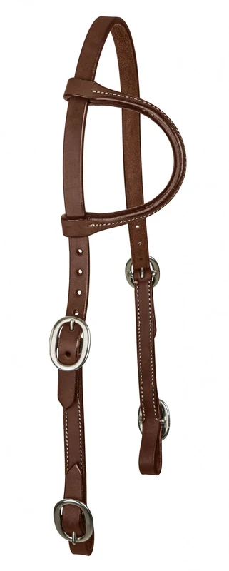 Tabelo Single Ear Headstall Buckle Ends Medium Oil / Horse
