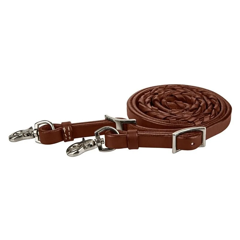 Tabelo Laced Barrel Reins Medium Oil / 60"-75"