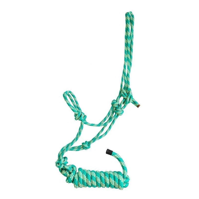 Gatsby Cowboy Rope Halter with Lead Turquoise/Cream / Horse