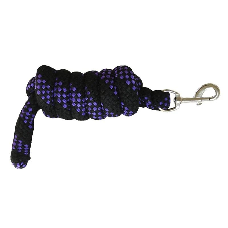 Tabelo Acrylic 6' Lead Rope with Bolt Snap Black/Purple / 6'