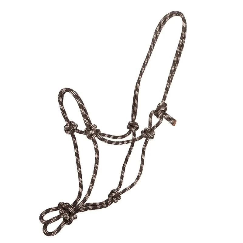 Tabelo Cowboy Rope Halter Brown/Beige / Horse