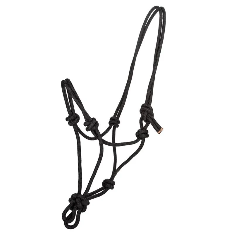 Tabelo Cowboy Rope Halter Black / Horse