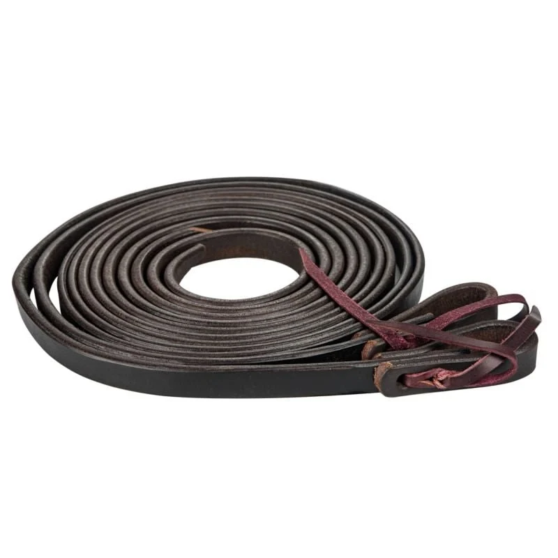 Tabelo Split Reins with Water Ties Brown / 5/8" x 75'