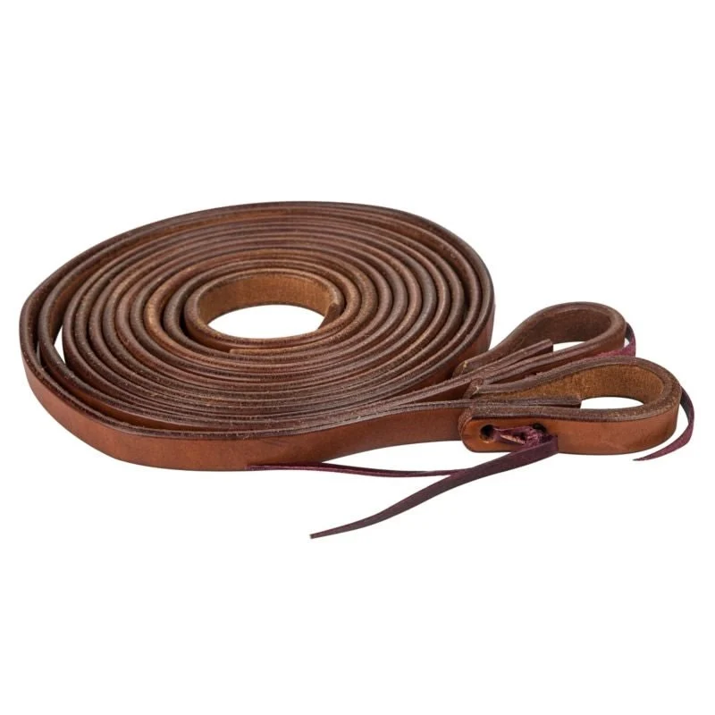 Tabelo Split Reins with Water Ties Antique Chestnut / 1/2" x 75'