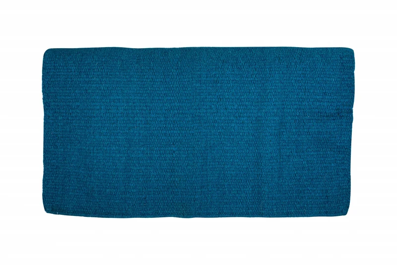 Tabelo Hand Woven Wool Show Blanket Turquoise / 36 x 34