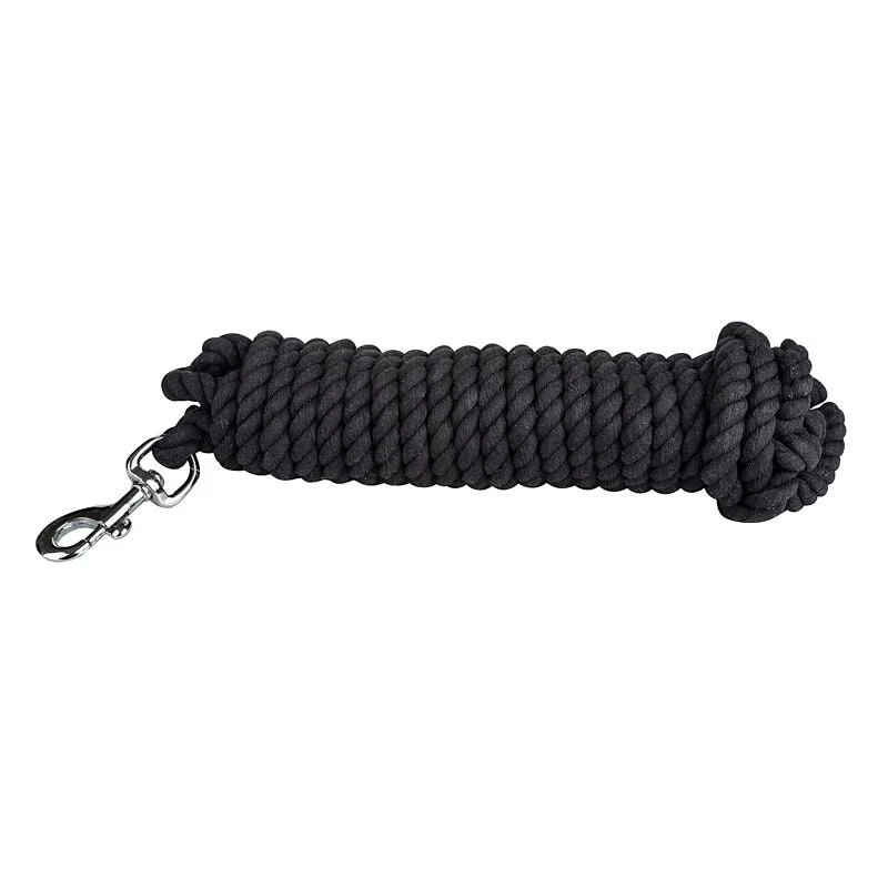 Tabelo Cotton Lunge Line with Loop End Black / 1/2" x 24'