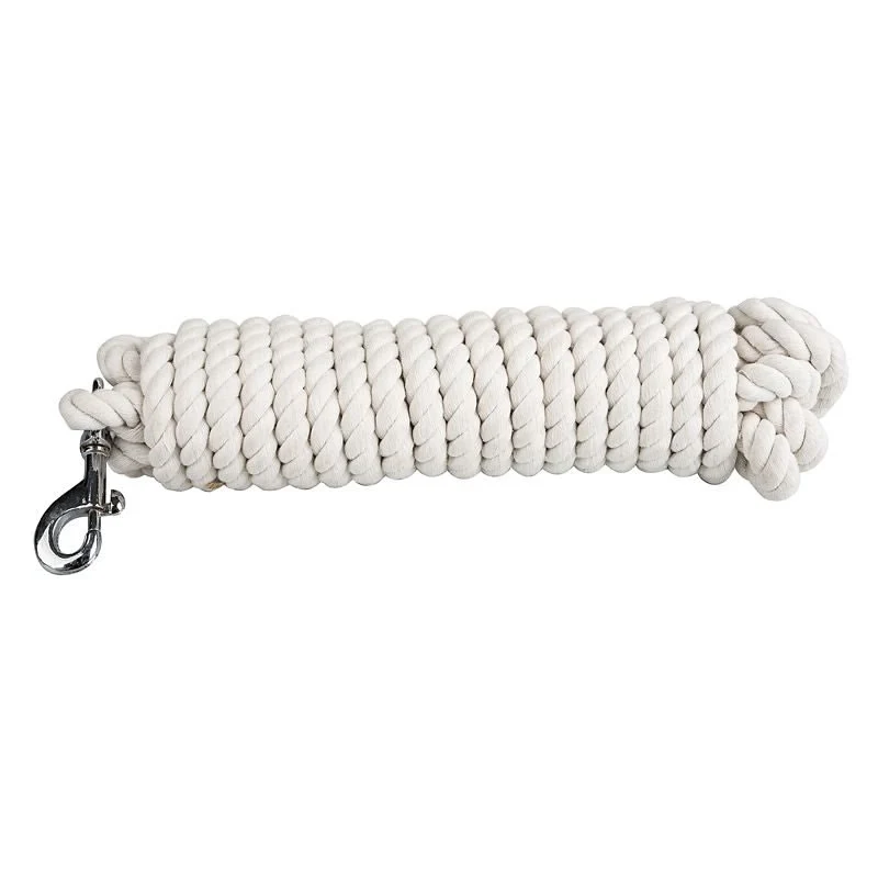 Tabelo Cotton Lunge Line with Loop End White / 1/2" x 24'