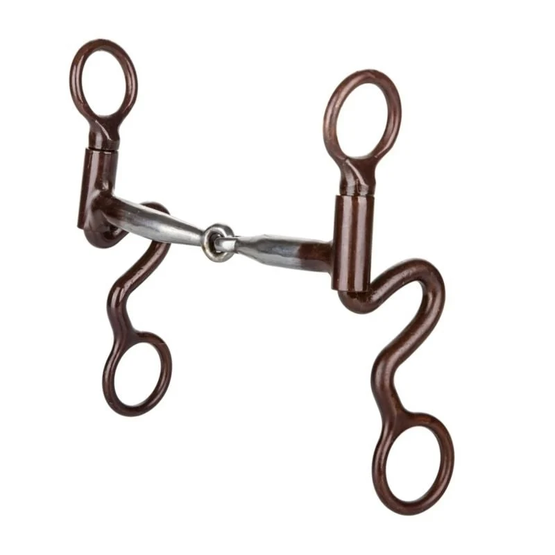 Tabelo S-Shank Smooth Snaffle Bit 5 Brown Brown / 5"