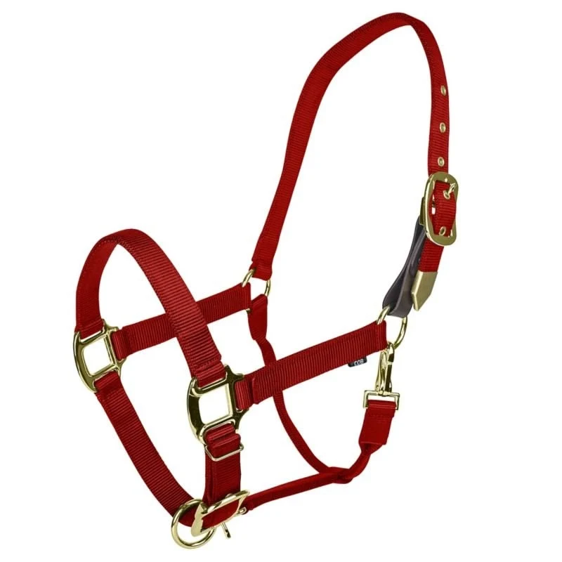 Gatsby Gold Safety Breakaway Halter Red / Pony