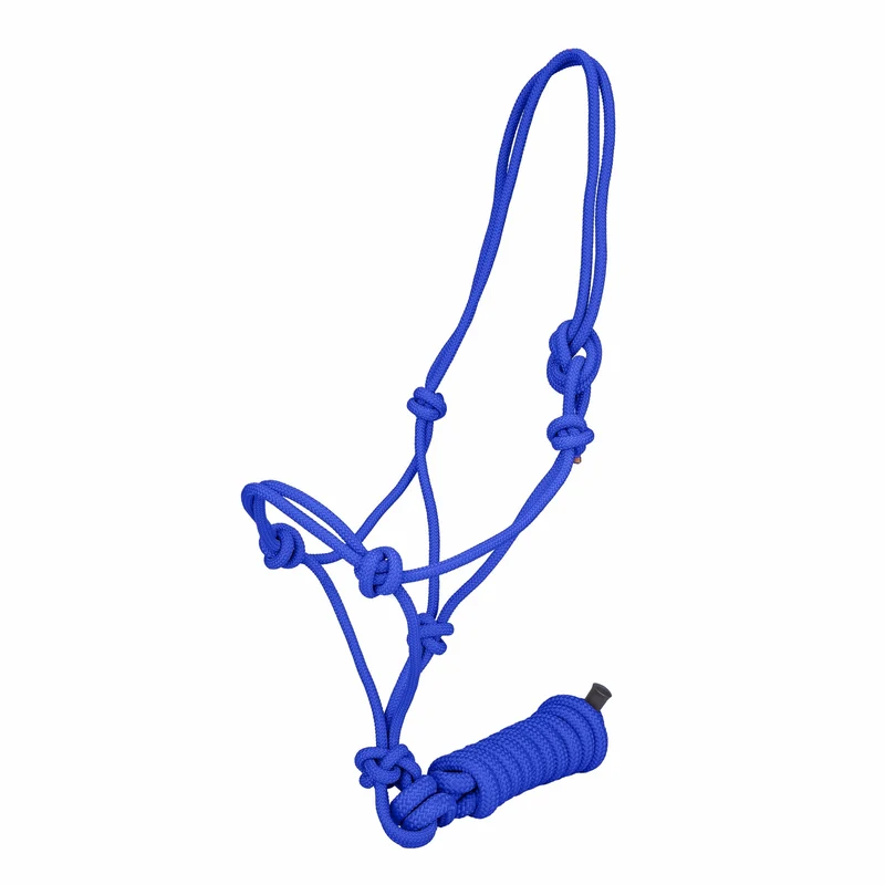 Tabelo Draft Rope Halter with Lead Royal Blue / Draft