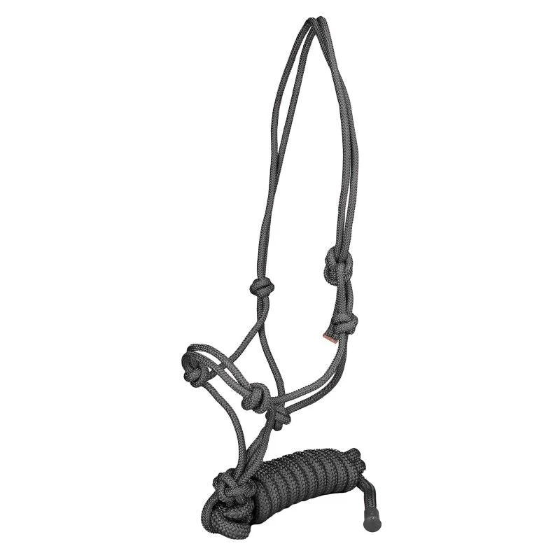 Tabelo Weanling Rope Halter with Lead Black / Weanling