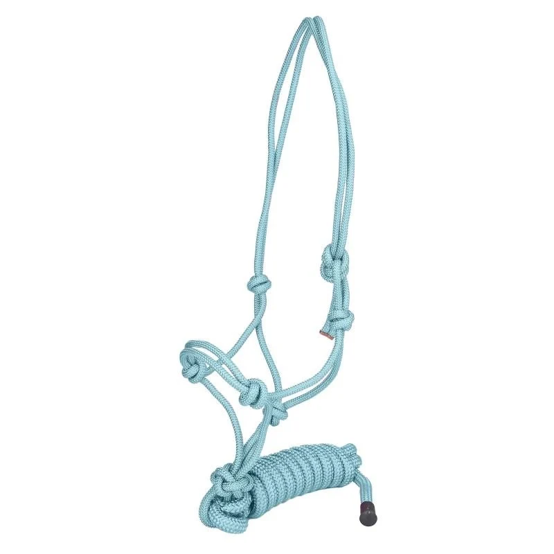 Tabelo Weanling Rope Halter with Lead Light Blue / Weanling