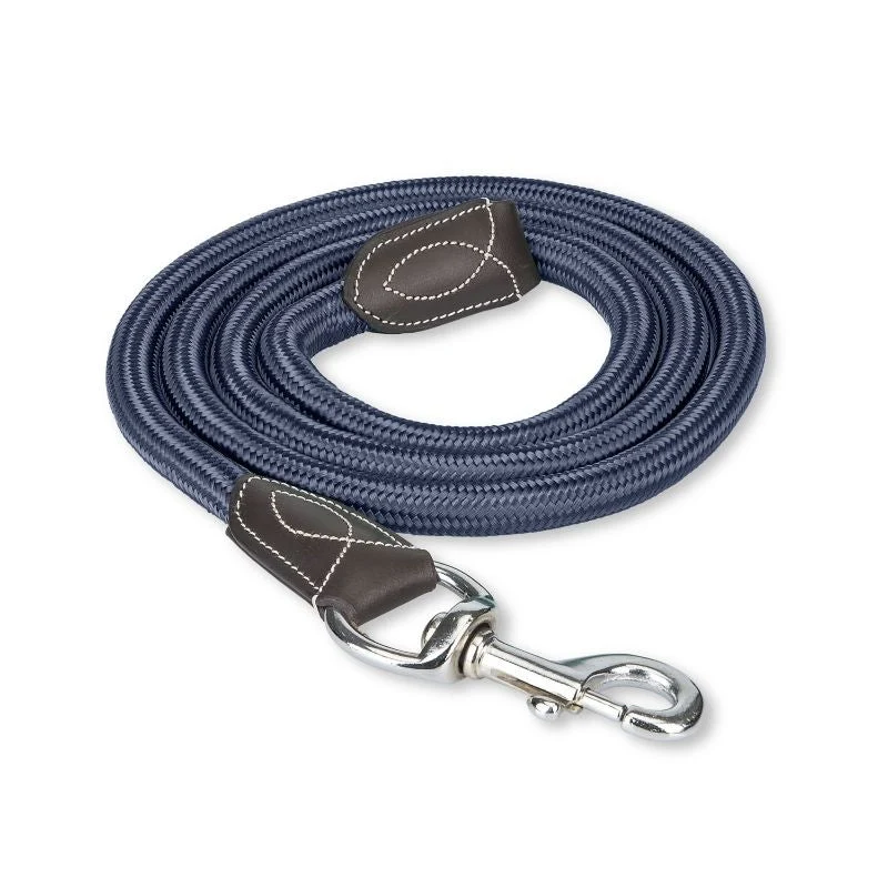 OEQ Leather Rope Lead Navy / 6'