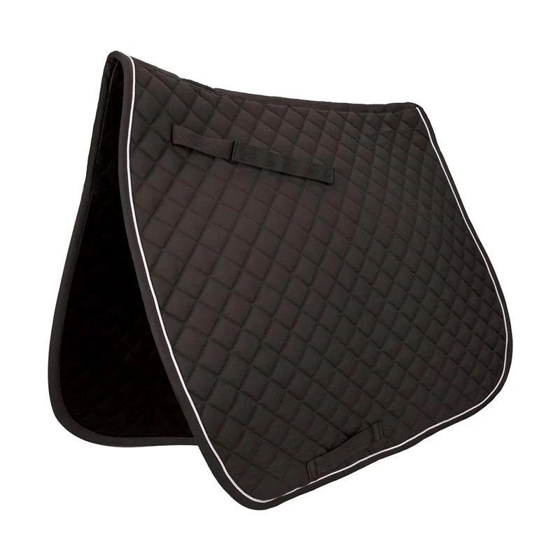 Gatsby Deluxe Dressage Saddle Pad with CoolMax Black/White