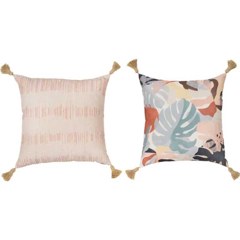 Tropical Pattern 18 x 18-In Multicoloured Polyester Outdoor Cushion