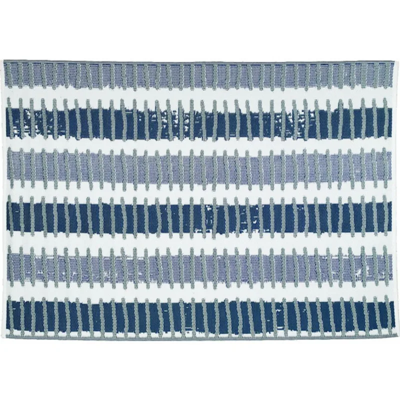 Landon & Co. Blue Line Multi Woven Outdoor Area Rug 5-ft x 7-ft