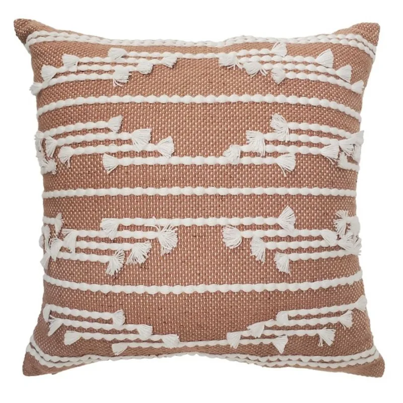 Landon & Co. 18 x 18-in Orange Woven Outdoor Polyester Cushion