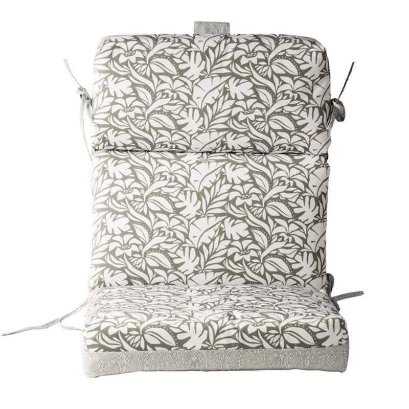 Landon & Co. Cushion 21 x 4.5 x 44-in for Outdoor Chair with High Back - Abstract Leaf Print