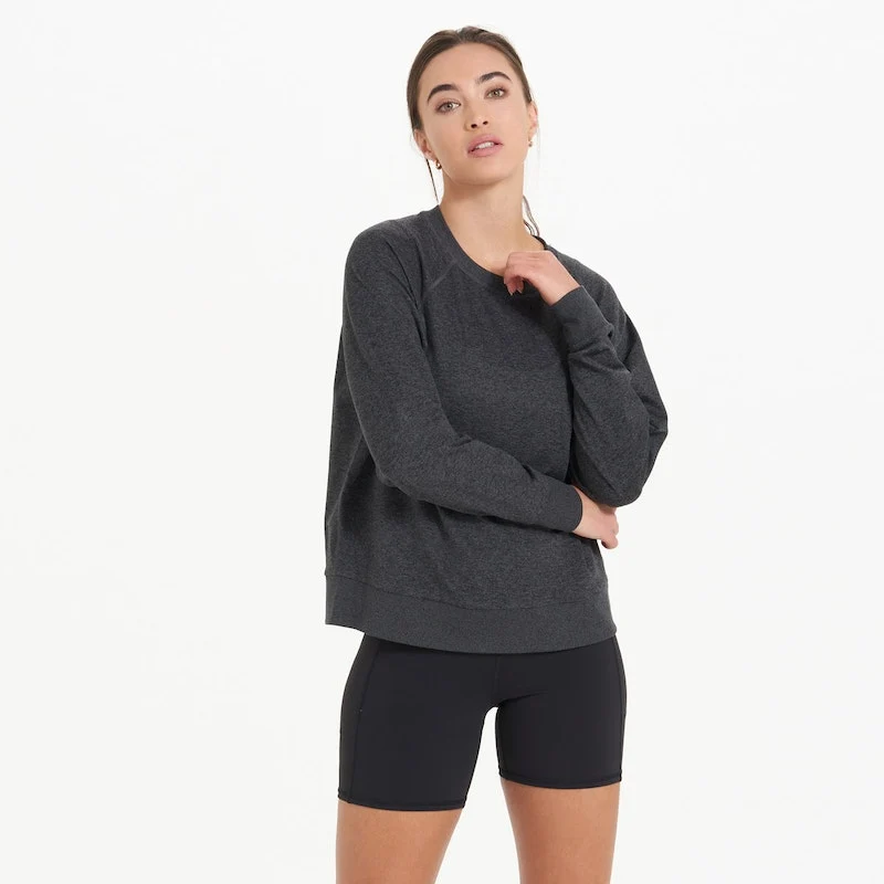 W LS Halo Crew SHH Shade Heather / M