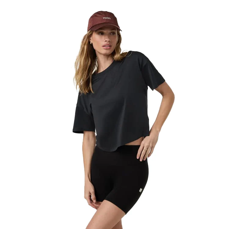 Vuori Women's Energy Tee BLACK HEATHER / LARG