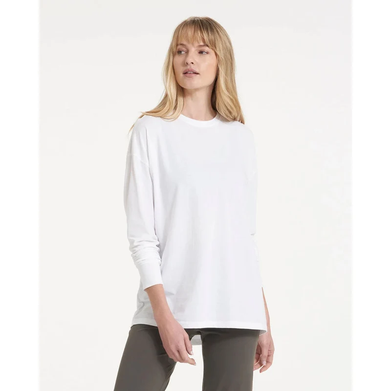 W LS Feather Tee White / XL