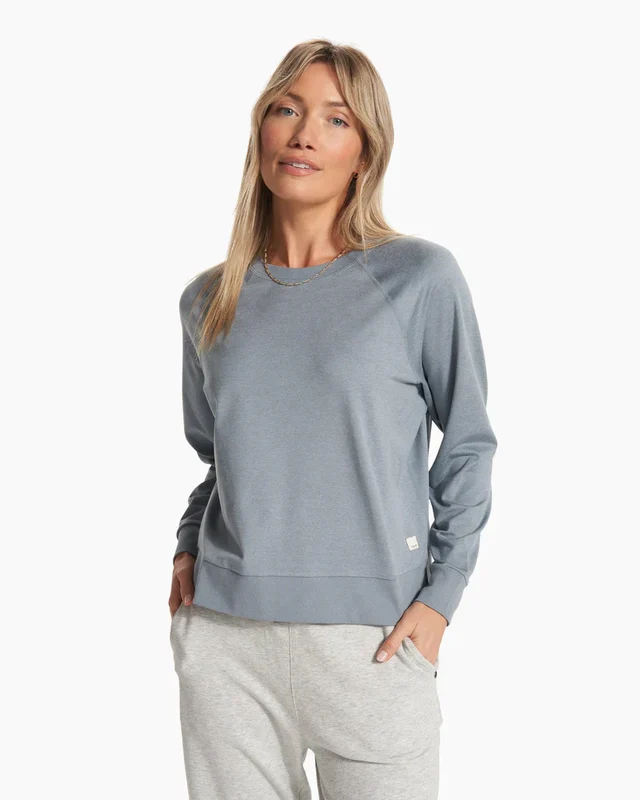 W LS Halo Crew HCC Charcoal Heather / S