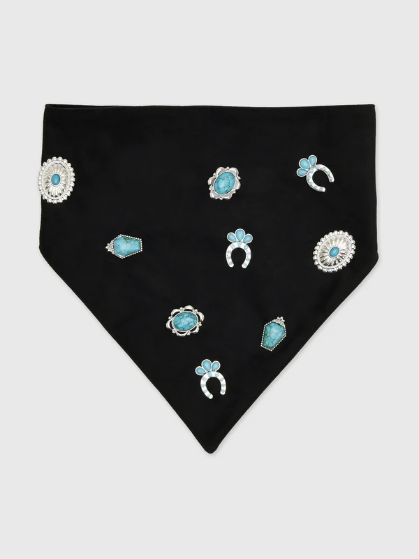 Lele Sadoughi Bonnie Concho Scarf Necklace O/S / JET 001