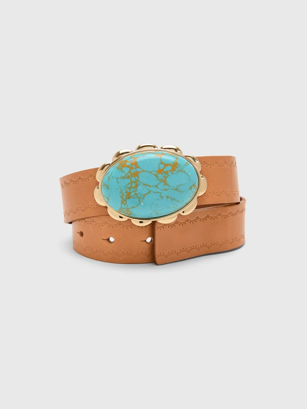Lele Sadoughi Women's Horizon Oasis Station Belt O/S / SADDLE TURQUOISE 999