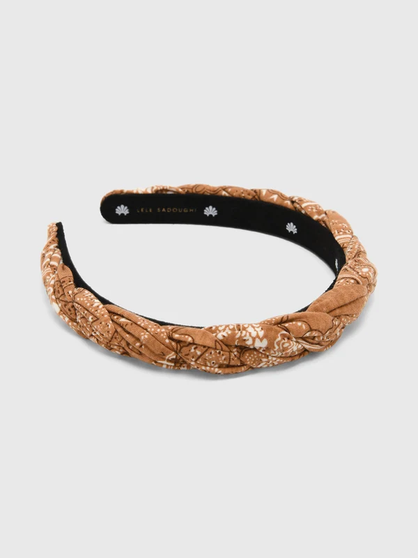 Lele Sadoughi Juliet Bandana Headband O/S / SADDLE BROWN 200