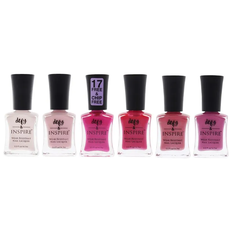 Kit De Verniz Para Unhas Defy And Inspire, Resistente Ao Desgaste, Kit De 6 Peças
