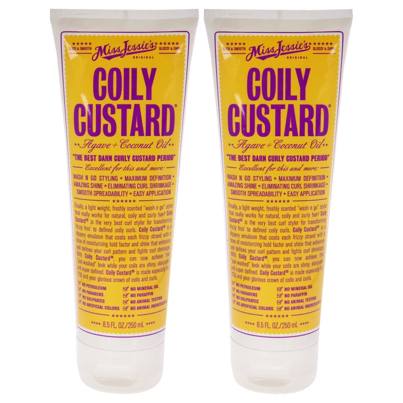 Miss Jessies Coily Custard by Miss Jessies for Unisex - 8.5 oz Emulsion - Pack of 2 8.5 oz