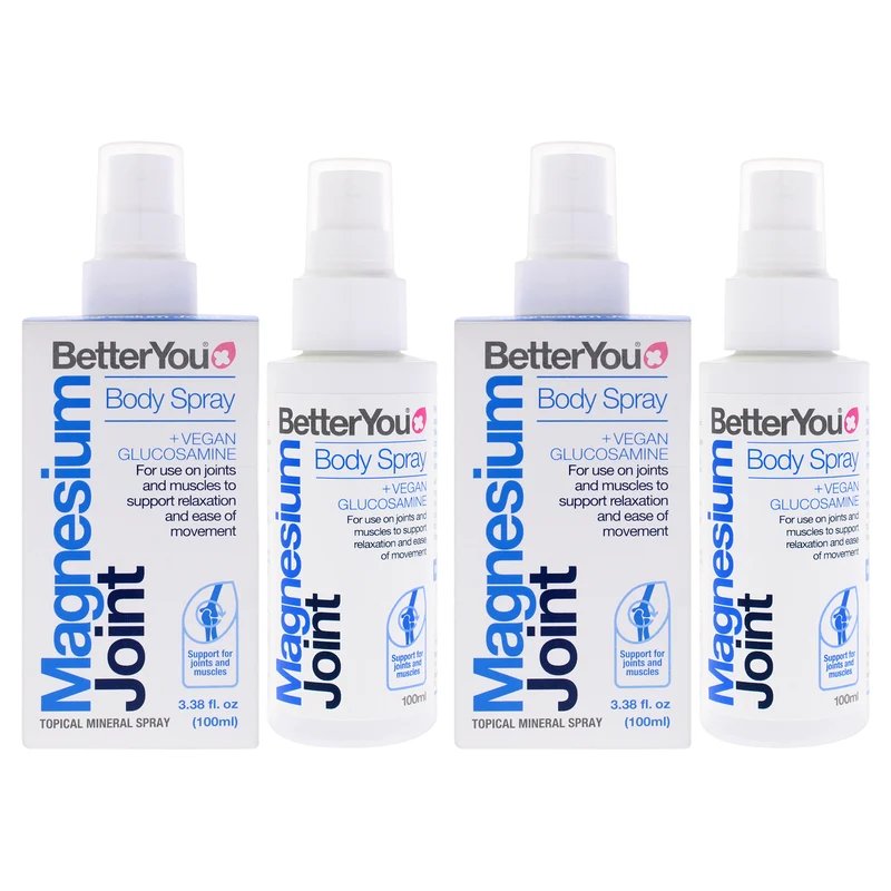 BetterYou Magnesium Joint Body Spray by BetterYou for Unisex - 3.38 oz Body Spray - Pack of 2 3.38 oz