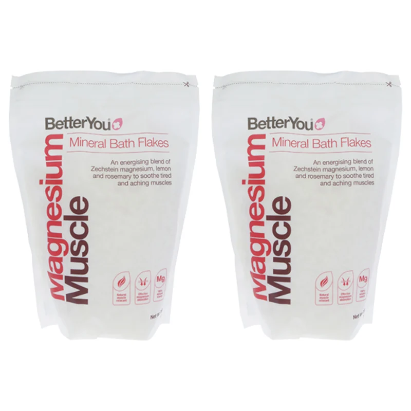 BetterYou Magnesium Muscle by BetterYou for Unisex - 35.2 oz Bath Salt - Pack of 2 35.2 oz