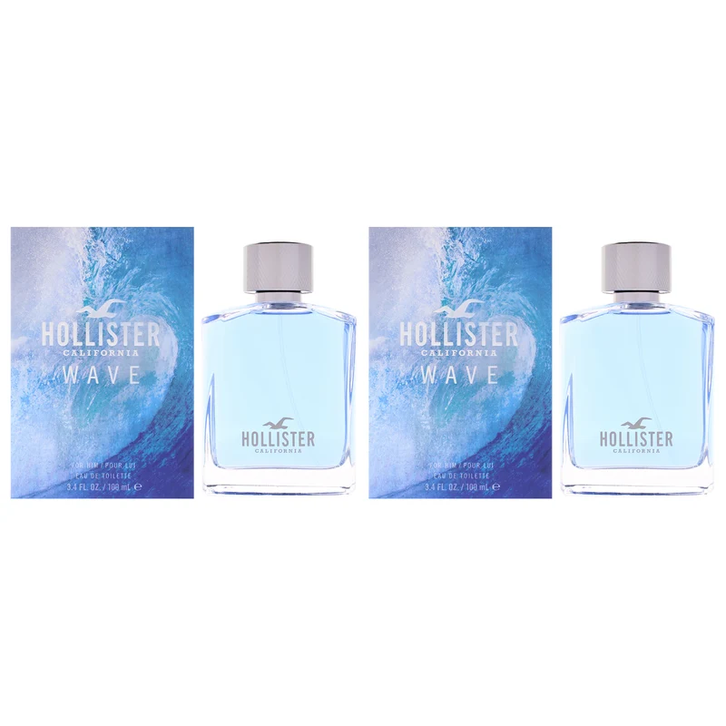 Holliste Wave - Pack of 2 by Hollister for Men - 3.4 oz EDT Spray - Pack of 2 3.4 oz