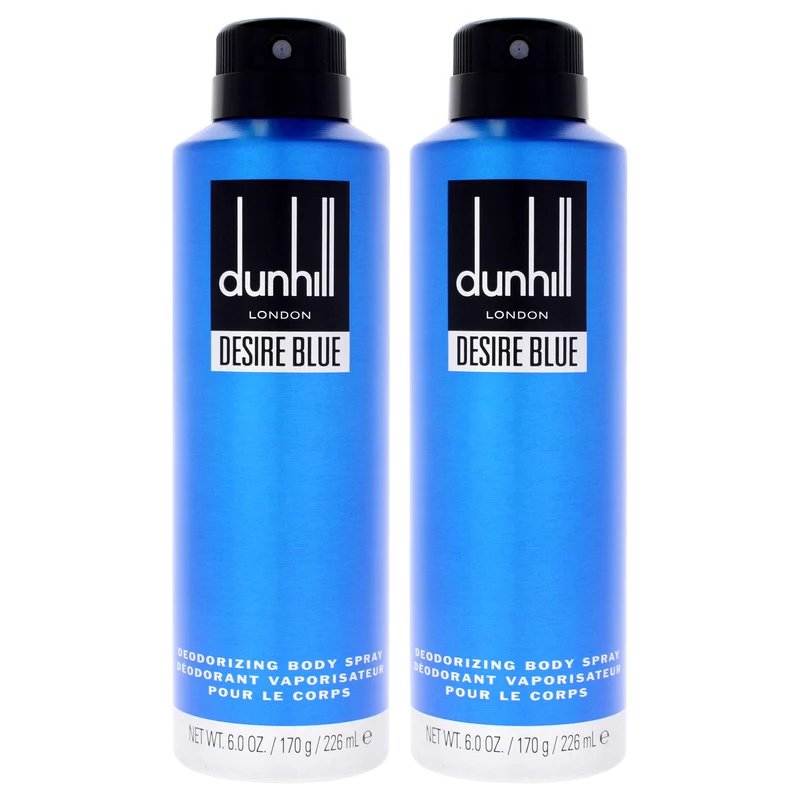 Alfred Dunhill Desire Blue London by Alfred Dunhill for Men - 6.6 oz Body Spray - Pack of 2 6.6 oz