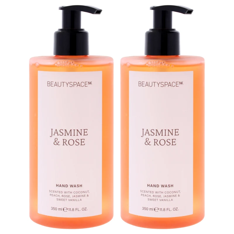 Beauty Space Beauty Space Hand Wash - Jasmine and Rose by BeautySpace for Unisex - 11.8 oz Hand Wash - Pack of 2 11.8 oz