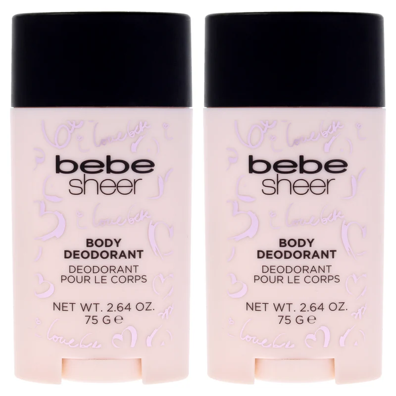 Bebe Bebe Sheer by Bebe for Women - 2.8 oz Deodorant Stick - Pack of 2 2.8 oz