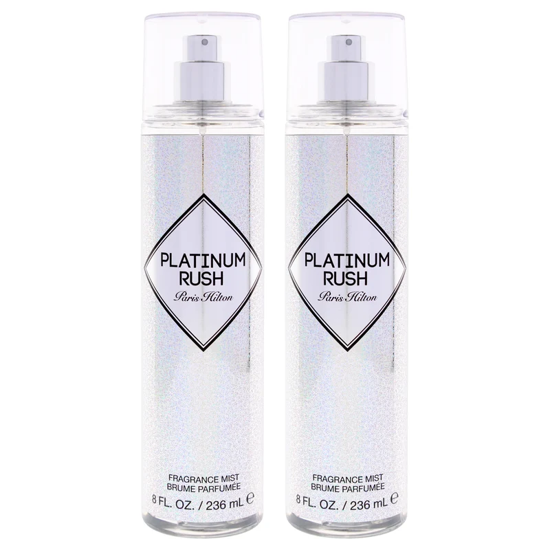 Paris Hilton Platinum Rush by Paris Hilton for Women - 8 oz Fragrance Mist - Pack of 2 8 oz