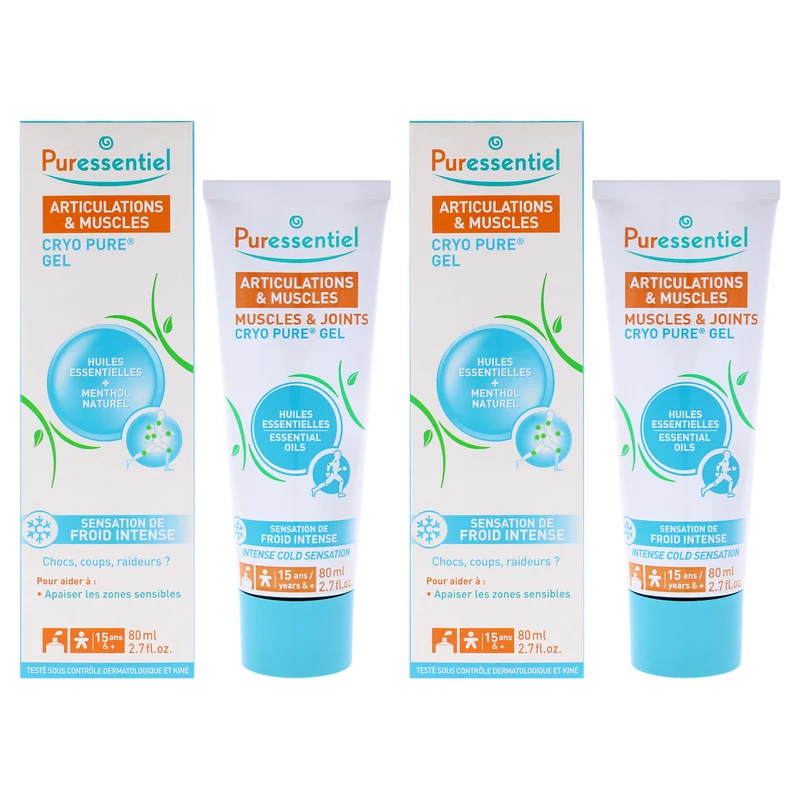 Puressentiel Muscles and Joints Cryo Pure Gel by Puressentiel for Unisex - 2.7 oz Gel - Pack of 2 2.7 oz