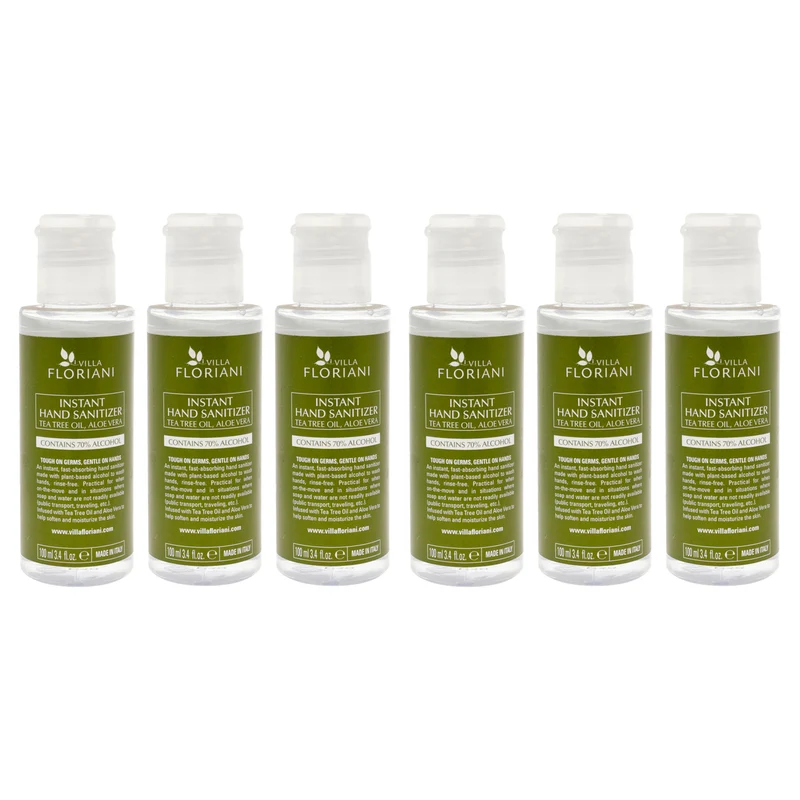 Villa Floriani Villa Floriani Hand Sanitizer by Villa Floriani for Unisex - 3.4 oz Hand Sanitizer - Pack of 6 3.4 oz