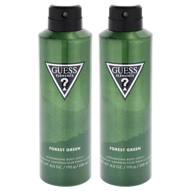 Guess Guess Elements - Forest Green by Guess for Men - 6 oz Body Spray - Pack of 2 6 oz