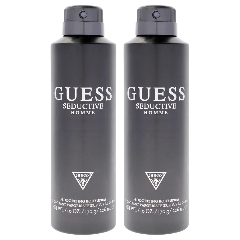 Guess Guess Seductive Homme by Guess for Men - 6 oz Deodorant Body Spray - Pack of 2 6 oz